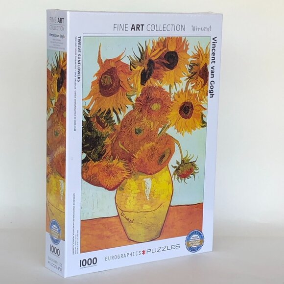 New sealed Eurographics 1000pcs Adult Puzzle Twelve Sunflowers by Van Gogh - Picture 10 of 15